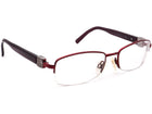 Burberry Women's Eyeglasses B 1146 1092 Burgundy Half Rim Frame Italy 50[]17 135