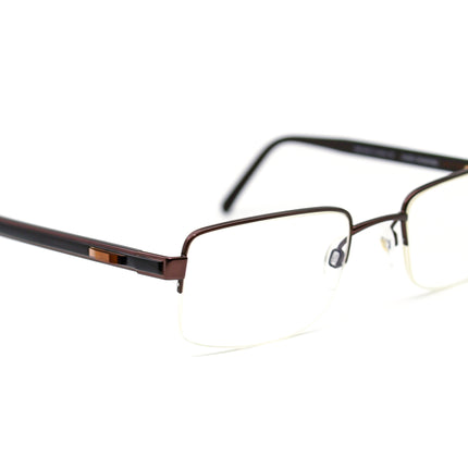 Daniel Swarovski Eyeglasses S162 40 6052 Brown/Black Half Rim Frame Austria 51[]21 135