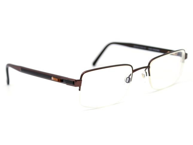 Daniel Swarovski Eyeglasses S162 40 6052 Brown/Black Half Rim Frame Austria 51[]21 135
