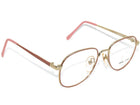 Zimco Women's Eyeglasses Stacey Gold & Rose Pink B-Shape Metal Frame 49[]16 125