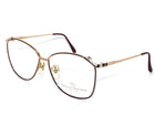 Optique Marquis Women's Eyeglasses Maroon VL-3 Gold/Maroon Square Metal Frame Korea 57[]15 135