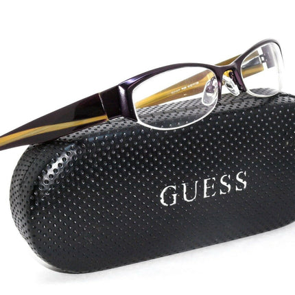 Guess Women's Eyeglasses GU1417 PUR Purple/Honey Half Rim Frame 51[]17 135