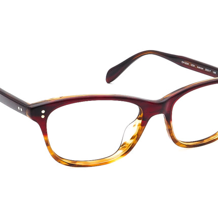Oliver Peoples Eyeglasses OV 5224 1224 Ashton Bordeaux Brown Horn Rim Frame Italy 50[]17 140