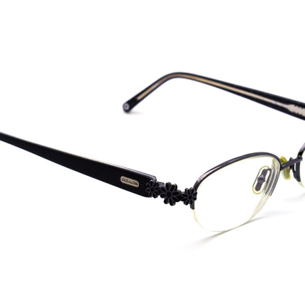 Coach Women's Eyeglasses Lorena 1007 Dark Gunmetal Half Rim Frame 50[]17 130