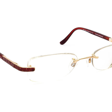 Daniel Swarovski Women's Eyeglasses S183 20 6054 Gold/Burgundy Rimless Frame Austria 51[]18 135