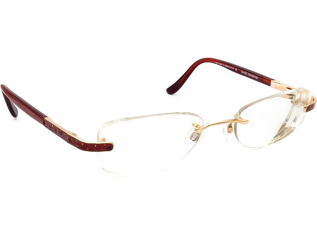 Daniel Swarovski Women's Eyeglasses S183 20 6054 Gold/Burgundy Rimless Frame Austria 51[]18 135