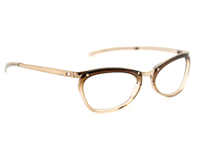 Gucci Women's Sunglasses GG 2704/S MB9 Transparent Brown & Gold Oval Italy 52 mm