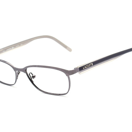 Lacoste Women's Eyeglasses L2145 033 Gunmetal/Black/Clear B-Shape Frame 52[]15 135