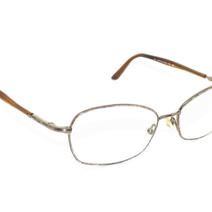Safilo Women's Eyeglasses Elasta 4781 ZL6 Multi-Color - Gold Metal Frame has a Tortoise pattern on the front of the frame. Oval Frame Italy 54[]16 130