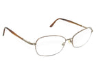 Safilo Women's Eyeglasses Elasta 4781 ZL6 Multi-Color - Gold Metal Frame has a Tortoise pattern on the front of the frame. Oval Frame Italy 54[]16 130