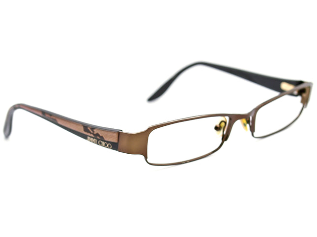 Jimmy Choo Eyeglasses Brown Rectangular Frame 51[]17 135