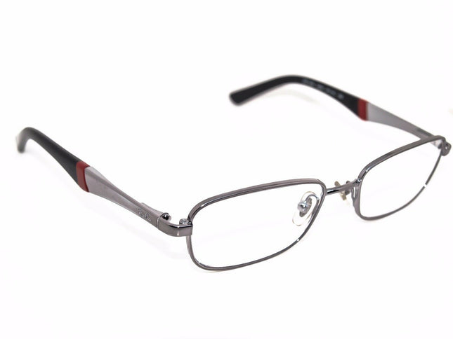 Ray-Ban Kids' Eyeglasses RB 1026 4008 Silver/Red/Black Rectangular Metal Frame 47[]16 125