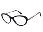 Giorgio Armani Women's Eyeglasses AR7046 5042 Satin Black & Gunmetal Cat Eye Frame Italy 52[]16 140