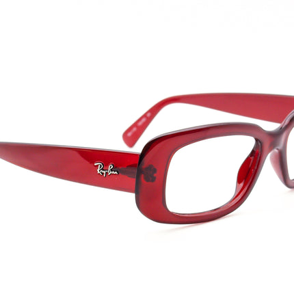 Ray-Ban Women's Sunglasses RB 4122 735/8G Clear Red Rectangular Italy 50 mm