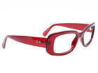 Ray-Ban Women's Sunglasses RB 4122 735/8G Clear Red Rectangular Italy 50 mm