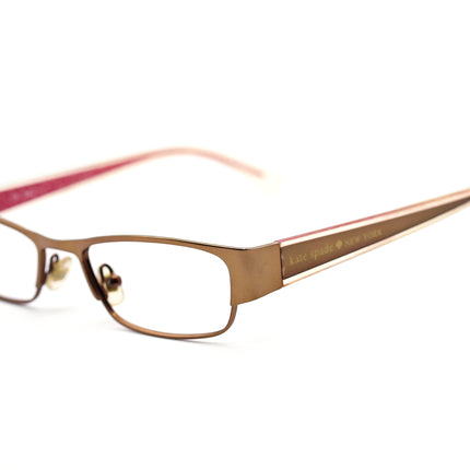 Kate Spade Women's Eyeglasses Marissa J166 Brown/Clear/Pink Browline Frame 48[]18 135