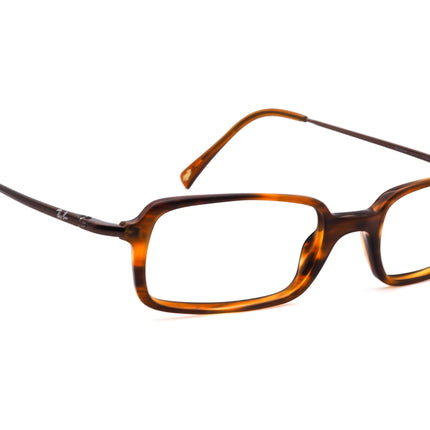 Ray-Ban Small Eyeglasses RB 5048 2144 Tortoise Rectangular Frame Italy 47[]18 135