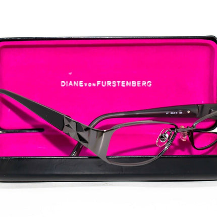 Diane Von Furstenberg Women's Eyeglasses DVF 8005 033 Black Rectangular Frame 50[]15 135