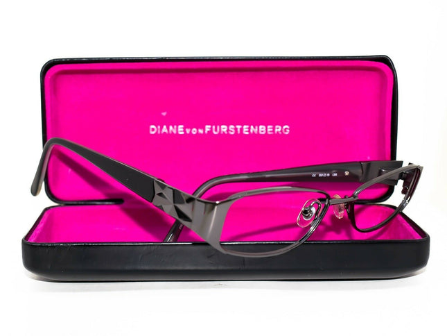 Diane Von Furstenberg Women's Eyeglasses DVF 8005 033 Black Rectangular Frame 50[]15 135