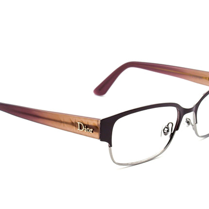 Christian Dior Women's Eyeglasses CD3767 Dark Purple Browline Frame Italy 53[]15 135