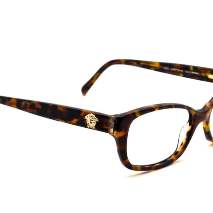 Versace Women's Eyeglasses 3207 5116 Glitter Glitter Tortoise Rectangular Frame Italy 52[]16 140