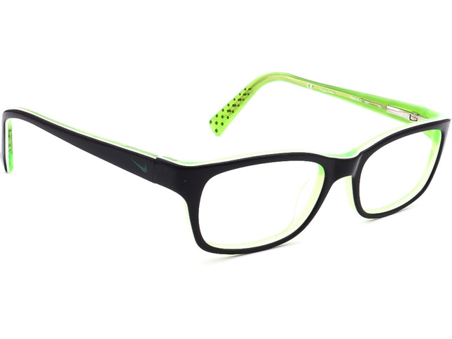 Nike Small Brille 5513 001 Schwarz/Grün Rechteckiger Rahmen 47[]16 130