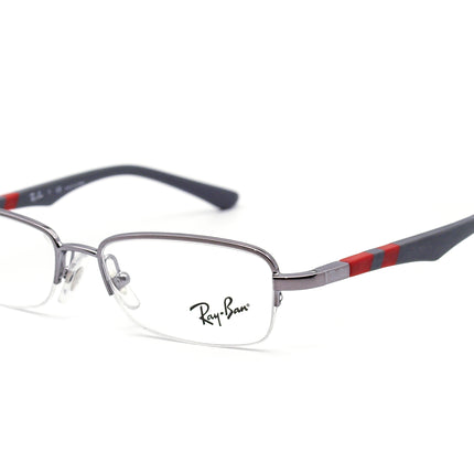 Ray-Ban Kids' Eyeglasses RB 1031 4008 Silver Gray Red Half Rim Frame 45[]15 125