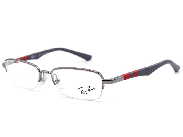 Ray-Ban Kids' Eyeglasses RB 1031 4008 Silver Gray Red Half Rim Frame 45[]15 125