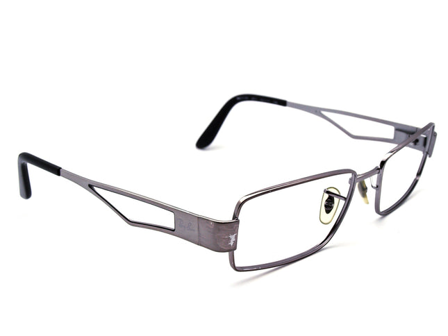 Ray-Ban Men's Eyeglasses RB 6166 2553 Gray Rectangular Metal Frame 52[]17 135