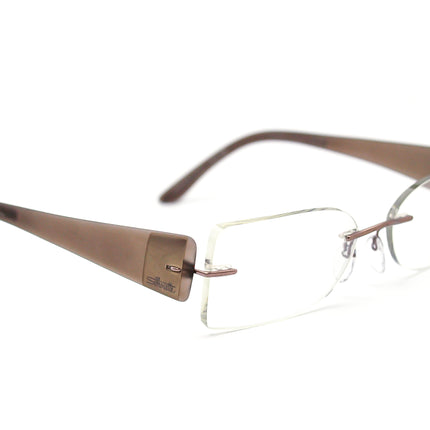 Silhouette Eyeglasses 7599 40 6052 Brown Rimless Frame Austria 53[]17 140