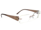 Silhouette Eyeglasses 7599 40 6052 Brown Rimless Frame Austria 53[]17 140