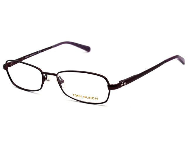 Tory Burch Women's Eyeglasses TY1014 126 Merlot Purple Rectangular Metal Frame 52[]17 135