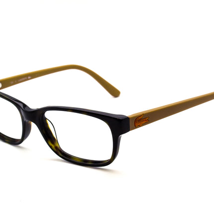 Lacoste Eyeglasses L3606 214 Tortoise & Brown Rectangular Frame 49[]16 130