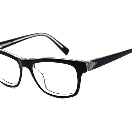 Nike Eyeglasses 5516 001 Black on Clear Rectangular Frame 46[]15 130