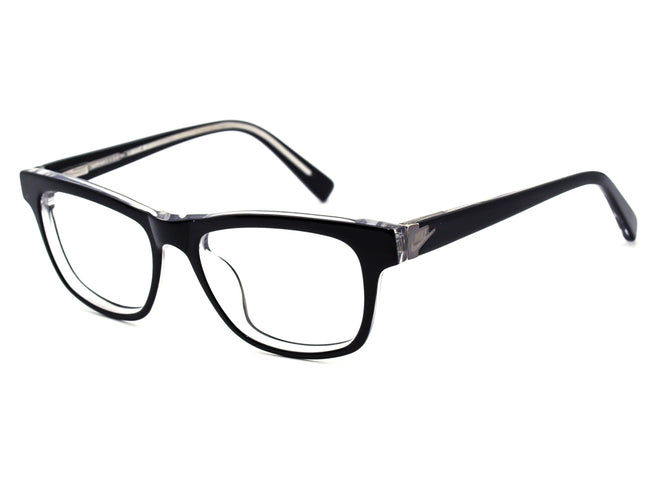 Nike Brillengestelle 5516 001 Schwarz auf Transparent Rechteckige Fassung 46[]15 130