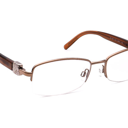Burberry Women's Eyeglasses B 1146 1016 Brown Half Rim Frame Italy 52[]17 135