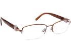 Burberry Women's Eyeglasses B 1146 1016 Brown Half Rim Frame Italy 52[]17 135
