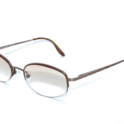 Saks Fifth Avenue Women's Eyeglasses S5A 151 FR4 Copper Rhinestones Half Rim Metal Frame 51[]17 135