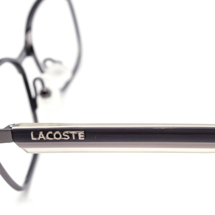 Lacoste Women's Eyeglasses L2145 033 Gunmetal/Black/Clear B-Shape Frame 52[]15 135