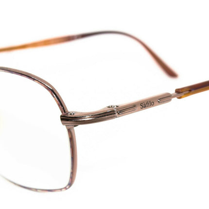 Safilo Women's Eyeglasses Elasta 4781 ZL6 Multi-Color - Gold Metal Frame has a Tortoise pattern on the front of the frame. Oval Frame Italy 54[]16 130