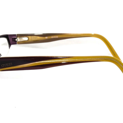 Guess Women's Eyeglasses GU1417 PUR Purple/Honey Half Rim Frame 51[]17 135
