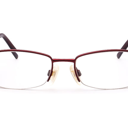 Burberry Women's Eyeglasses B 1146 1092 Burgundy Half Rim Frame Italy 50[]17 135