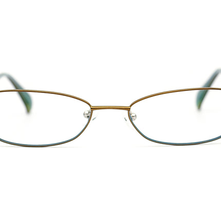 Kate Spade Women's Eyeglasses Delilah 0P40 Gold/Brown/Aqua Oval Frame Italy 52[]17 130