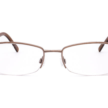 Burberry Women's Eyeglasses B 1146 1016 Brown Half Rim Frame Italy 52[]17 135