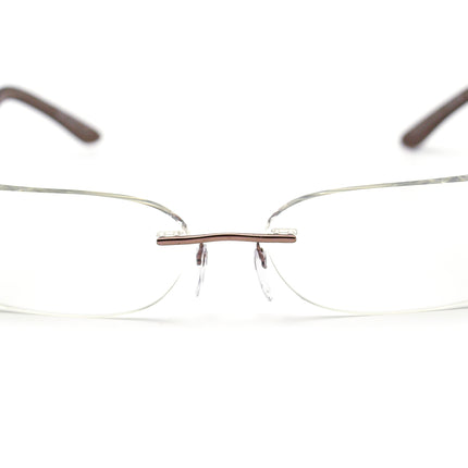 Silhouette Eyeglasses 7599 40 6052 Brown Rimless Frame Austria 53[]17 140