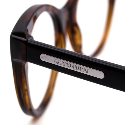 Giorgio Armani Women's Eyeglasses AR 7048 5297 Brown Marble & Black Cat Eye Frame Italy 51[]20 140