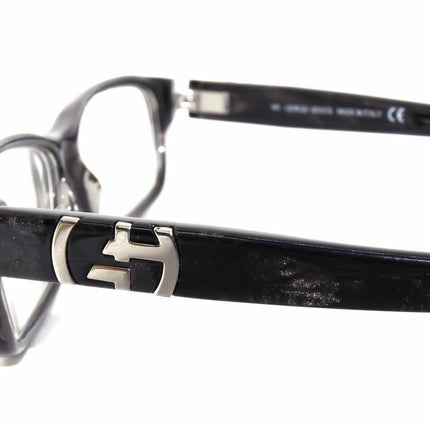 Armani Women's Eyeglasses GA 473 PMQ Black Marble/Silver Rectangular Frame Italy 54[]14 140