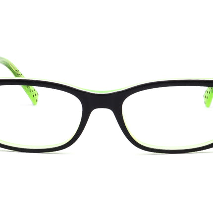 Nike Small Eyeglasses 5513 001 Black/Green Rectangular Frame 47[]16 130