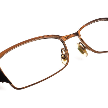 Gucci Eyeglasses Brown Rectangular Metal Italy 54 mm