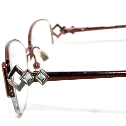 Charmant Eyeglasses Line Art Augusta Buchman burgundy Burgundy Half Rim Frame Japan 52[]17 140